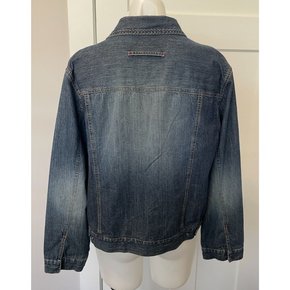 CHICOS Womens Snap Denim JACKET Long Sleeve BLUE Size 2 (L/12) - Picture 4 of 5